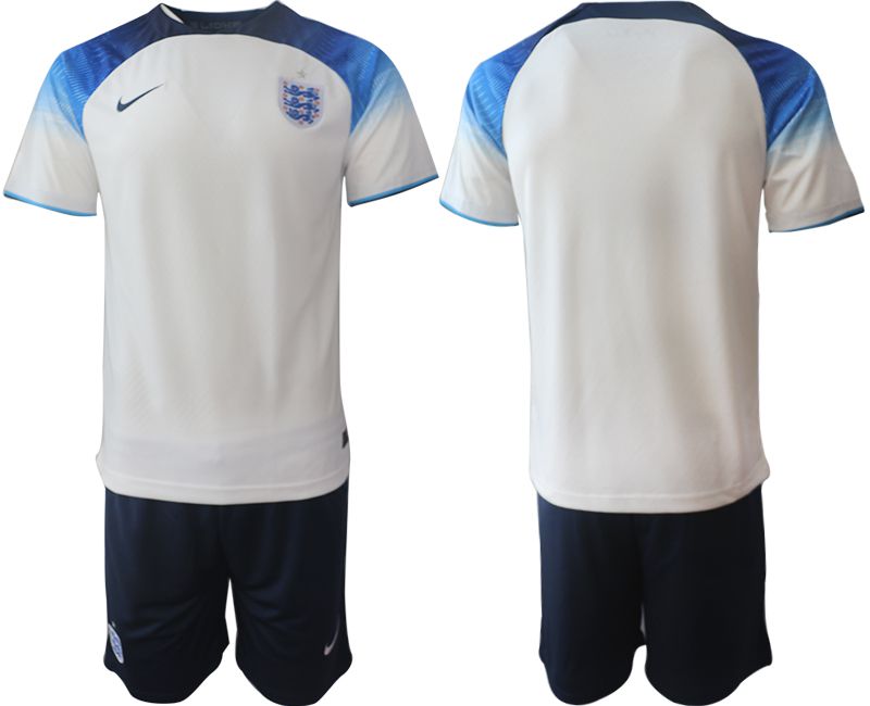 Men 2022 World Cup National Team England home white blank Soccer Jerseys->customized soccer jersey->Custom Jersey